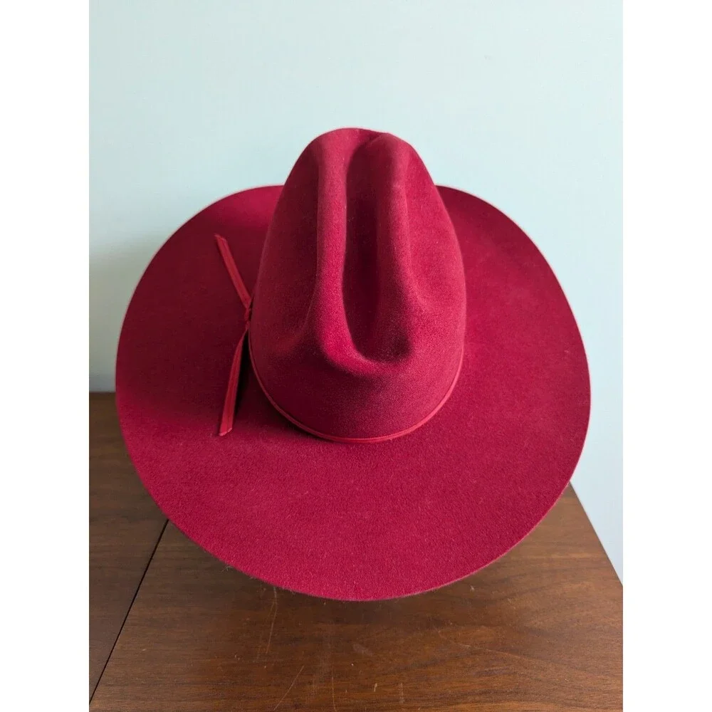 Vintage Bailey Cowboy Hat Double Fur Blend Red Size 6 7/8 Western USA Made GUC